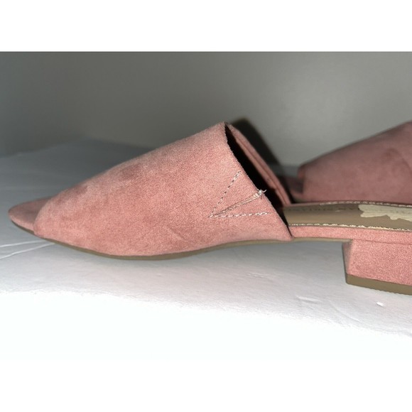 Christian Siriano For Payless Sz 8 Sandals Shoes Pink Faux Suede - Picture 5 of 9